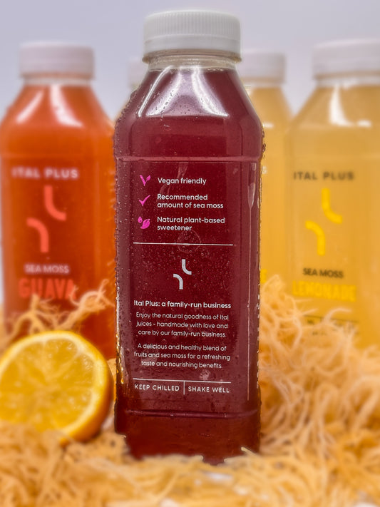 Purple Sea Moss Lemonade – 4 Pack (500ml Bottles)